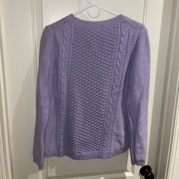 J. Crew Factory Lavender Cable Knit Sweater - Picture 5 of 6